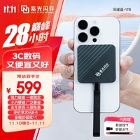 紫光闪存（UNIS FLASH MEMORY）1TB 磁吸移动固态硬盘（PSSD）USB3.2 读速2000MB/S 兼容手机平板笔记本电脑  紫翼系列-深邃蓝