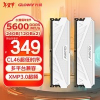 光威（Gloway）24GB(12GBx2)套装 DDR5 5600 台式机内存条 天策系列 XMP&EXPO 适配黑神话悟空