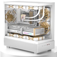 金河田(Golden field)HIFI系列 RTX27 雪装 海景房机箱270°无A柱(快拆设计/支持MATX/9风扇位/360水冷)