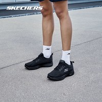 斯凯奇（Skechers）跑步鞋男子透气轻弹缓震高回弹舒适休闲运动鞋 220375-BBK 全黑色 39.5