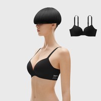 蕉内【特卖】蕉蕉杯Pro系列强聚拢文胸女士小胸显大无痕内衣 【3D聚拢款】黑色 75B