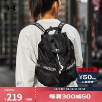 安德玛（UNDERARMOUR）Favorite女子训练运动健身双肩背包1369211 黑色001 均码