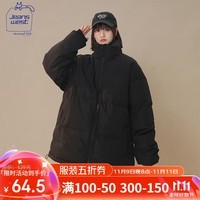 JEANSWEST CLUB真维斯棉服女冬季宽松立领加厚保暖情侣面包服女生外套