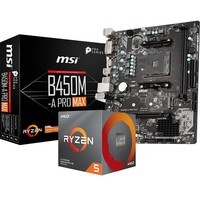 AMD 锐龙CPU 搭B450M 主板CPU套装 板U套装 微星B450M-A PRO MAX R5 5600（散片）