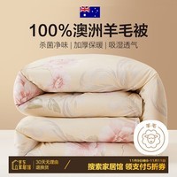 博洋家纺 A类抑菌100%澳洲进口复合羊毛被被芯 冬被子7.48斤200*230cm