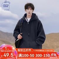 JEANSWEST CLUB【优衣库同款】真维斯外套男连帽卫衣宽松百搭开衫情侣装运动夹克