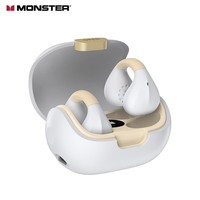 魔声（Monster）Open Ear 101 无线蓝牙耳机 不入耳迷你耳夹式开放耳机 运动跑步防水降噪智能触控高清通话 白色