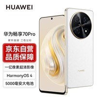 华为畅享 70 Pro 1亿像素超清影像40W超级快充5000mAh大电池长续航 256GB 雪域白 鸿蒙智能手机