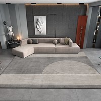 KAYE地毯客厅茶几沙发毯子大尺寸卧室房间轻奢简约高级免洗家用床边毯 FS-T180 120x160 cm【书房床边毯】