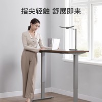 京东京造电动升降桌 电脑桌 书桌 学习桌 单电机1.2m胡桃木色