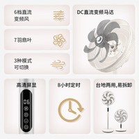 松下（Panasonic）风扇电风扇落地扇 直流变频一级能效家用节能磁吸遥控电扇 柔风定时静音风扇 旗舰【直流变频】F-CW3003C