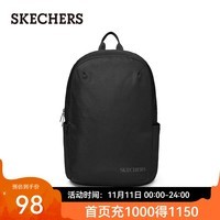 斯凯奇（Skechers）2024年新款大容量休闲双肩包L324U129 碳黑/0018 均码