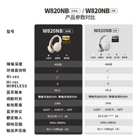 漫步者【王一博代言】W820NB 经典版 头戴式 蓝牙耳机主动降噪  深度降噪 轻量化设计 Hi-Res金标适用安 云岩白+耳机包