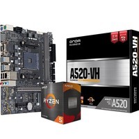 AMD 锐龙 CPU处理器 搭华硕A520M主板 主板CPU套装 板U套装 昂达A520-VH-B R5 5500(散片)套装