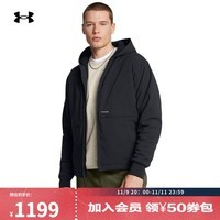 安德玛（UNDERARMOUR）秋冬Expanse男子户外运动保暖抓绒外套1387568 黑色001 XL