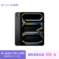 Apple/苹果 iPad Pro 11英寸 M4芯片 2024年新款平板电脑(256G WLAN版/MVV83CH/A)深空黑色