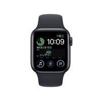 Apple Watch SE 2022款智能手表GPS款40毫米午夜色铝金属表壳午夜色运动型表带MNJT3CH/A【快充套装】