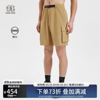 KOLON SPORT可隆男款露营系列户外运动短裤工装五分休闲裤 驼色CA 180/XL