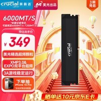 Crucial英睿达 美光 16GB DDR5 6000频率 黑色台式机内存条 Pro系列超频条 美光（原镁光）原厂颗粒