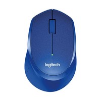 罗技（Logitech）M330无线鼠标 商务办公静音鼠标 右手人体工学鼠标舒适曲线 笔记本电脑鼠标 蓝色