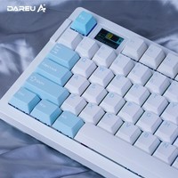 达尔优 A98PRO三模机械键盘gasket结构热插拔RGB灯光办公桌搭笔记本游戏键盘 冰霜蓝-天空轴V4