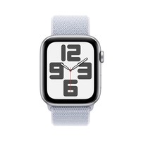 Apple/苹果 Watch SE 智能手表GPS款44毫米银色铝金属表壳青云色回环式运动表带MXFD3CH/B