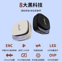 朗科(Netac)LK95 真无线立体声蓝牙耳机 无线运动游戏耳机 通话降噪 蓝牙5.3 适用苹果华为小米手机 米白