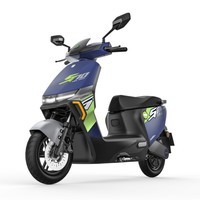 绿源电动车成人高速电动摩托车超长续航电瓶车代步外卖电摩轻智能 S70 72V26A石墨烯 能量蓝