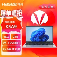 神舟优雅X5 A9 2024款 酷睿i9 14核心20线程 轻薄本T8/Z8D6/S8/G8/Z7大屏神州学生电竞游戏笔记本电脑 神舟X5A9 i9/16G/2TB 100色域银色