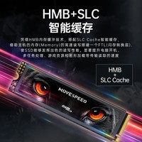 移速（MOVE SPEED) 4TB SSD固态硬盘 M.2接口PCIe 4.0 x4长江存储晶圆  黑豹（纯铜散热片版）