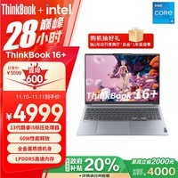 ThinkPad联想笔记本电脑ThinkBook 16+ 英特尔Evo 16英寸标压便携轻薄办公本 13代i5-13500H 16G 1T 2.5K