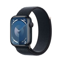 Apple/苹果 Watch Series 9 智能手表GPS款45毫米午夜色铝金属表壳 午夜色回环式运动表带 MR9C3CH/A