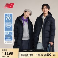 NEW BALANCE NB官方24新款外套男款潮流时尚休闲百搭连帽羽绒服 BK AMJ43355 2XL