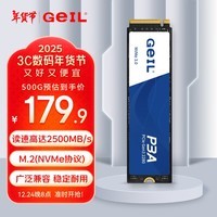 GEIL金邦 500GB SSD固态硬盘 M.2接口PCIe 3.0（NVMe协议）台式机笔记本硬盘  高速2500MB/S P3A系列