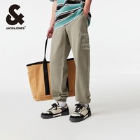 杰克·琼斯（JACK&JONES）秋季新款字母刺绣装饰舒适百搭低腰低裆束脚休闲裤男装22421D003 卡其色E11 175/80A/MR