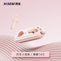 西圣（XISEM）小音舱真无线蓝牙耳机 半入耳式耳机 运动跑步耳机 降噪游戏耳机 南卡联合 Lite2 星云粉