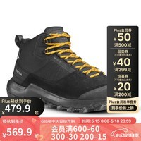 迪卡侬(DECATHLON)徒步鞋男鞋户外休闲登山鞋男女防水防滑中帮春秋运动鞋鞋子 MH500 黑色-中帮-男款 (两双鞋带) 41