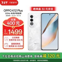 OPPO K12 Plus 8GB+256GB 雪峰白 政府补贴 6400mAh大电池 第三代骁龙7旗舰芯 120Hz护眼直屏5G AI手机