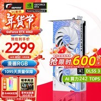 七彩虹（Colorful）RTX 4060 8G W 白色 GDDR6 战斧 电竞台式机游戏显卡 RTX 4060 U W DUO 8G 【RTX 4060 系列】