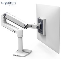 爱格升（ERGOTRON）LX显示器支架臂单臂显示屏支架桌面升降屏幕支架34英寸显示器增高架（45-490-216）白色