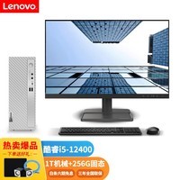 联想（Lenovo）小新 酷睿i5办公家用台式电脑 商务学习炒股财务个人迷你台式机主机天逸510S同外观 主机+23.0英寸显示器 12代i5 8G 512G固态硬盘 标配