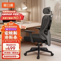 黑白调P1 人体工学椅办公椅子电脑椅人工力学座椅久坐电竞椅学习椅 高配