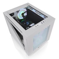 Tt（Thermaltake）艾坦Divider 200 TG AIR 白色 国际版 机箱电脑主机（标配20cm风扇/支持M-ATX/桌面级）