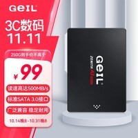 GEIL金邦 250G SSD固态硬盘 SATA3.0接口 台式机笔记本通用 高速500MB/S A3系列