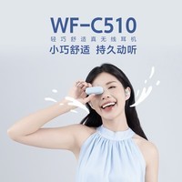 索尼（SONY）WF-C510轻巧舒适真无线蓝牙耳机 IPX4防护轻便长续航 支持高清通话蓝牙5.3耳麦 蓝色