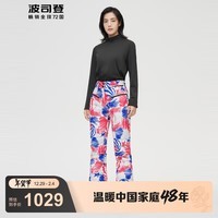 波司登（BOSIDENG）冬季羽绒裤女户外滑雪系列保暖双板滑雪百搭保暖裤子B10142132 粉蓝涂鸦9H26 M 165/66A