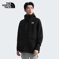 The North Face北面冲锋衣男户外保暖抓绒内胆三合一冲锋外套89YX 黑色/JK3 XL