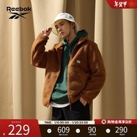 Reebok锐步官方男女同款JACKET仿羊羔绒夹克FCR105U 22FCR105UGBR M