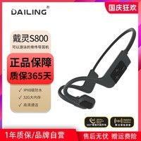 戴灵（dailing）DaiLing戴灵S800骨传导耳机防水内存蓝牙无线跑步运动不入耳游泳 攀岩灰