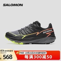 萨洛蒙（Salomon）男款 户外运动休闲轻量透气稳定抓地防护越野跑鞋 THUNDERCROSS 黑色 472954 8 (42)